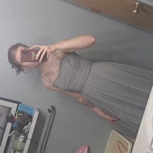 grey brides maids dress